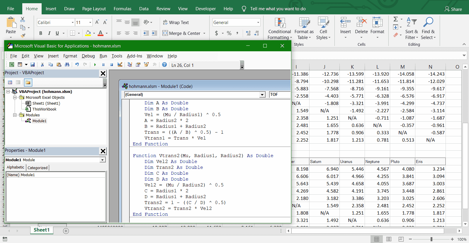 Excel VBA development environment